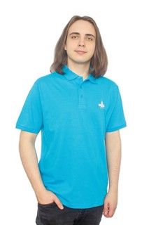 Футболка поло мужская с логотипом МГУ имени М.В. Ломоносова 