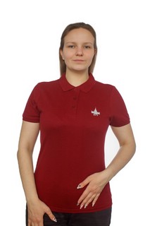Футболка поло женская с логотипом МГУ имени М.В. Ломоносова