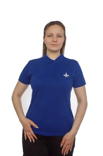 Футболка поло женская с логотипом МГУ имени М.В. Ломоносова