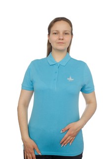 Футболка поло женская с логотипом МГУ имени М.В. Ломоносова