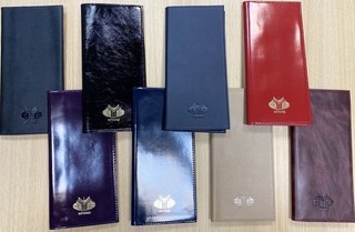 Визитница настольная с логотипом МГИМО, цвет ярко-красный 2