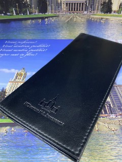 Визитница из натуральной кожи большого формата для визитных и...