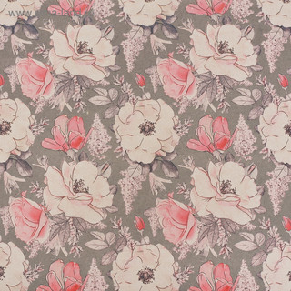 Бумага упаковочная крафтовая «Цветы на сером», 50 х 70 см 2