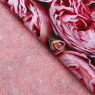 Бумага глянцевая двусторонняя 'Пионы', 0,5 х 0,7 м 2
