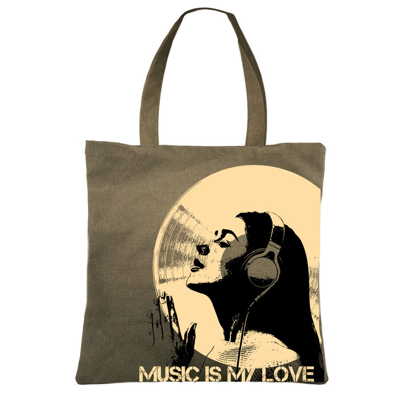 Сумка-шоппер 'Музыка - моя любовь', 39x39 см