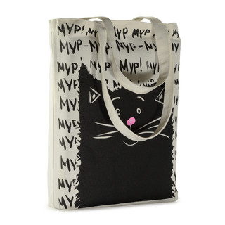 Сумка-шоппер 'Мур-мур', цвет белый, черный GSF 3