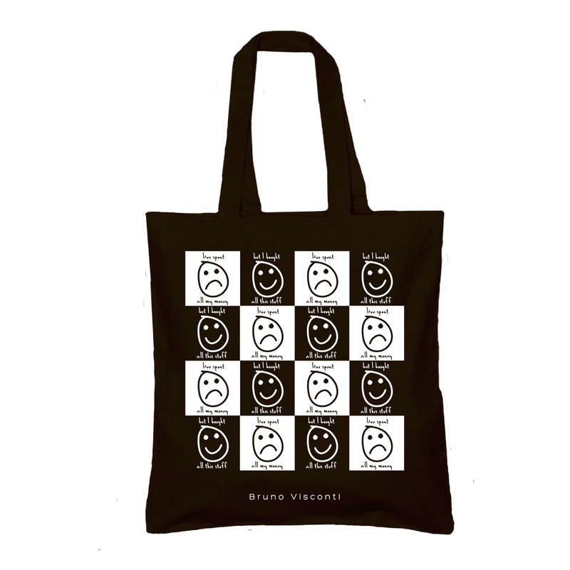 Сумка-шоппер 'Настроение', 34х36 см GSF, цвет черный, белый