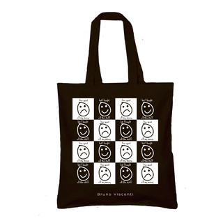 Сумка-шоппер 'Настроение', 34х36 см GSF, цвет черный, белый