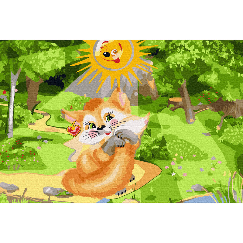 Картина по номерам 'Утро в лесу' (22 цвета), 20х30 см 