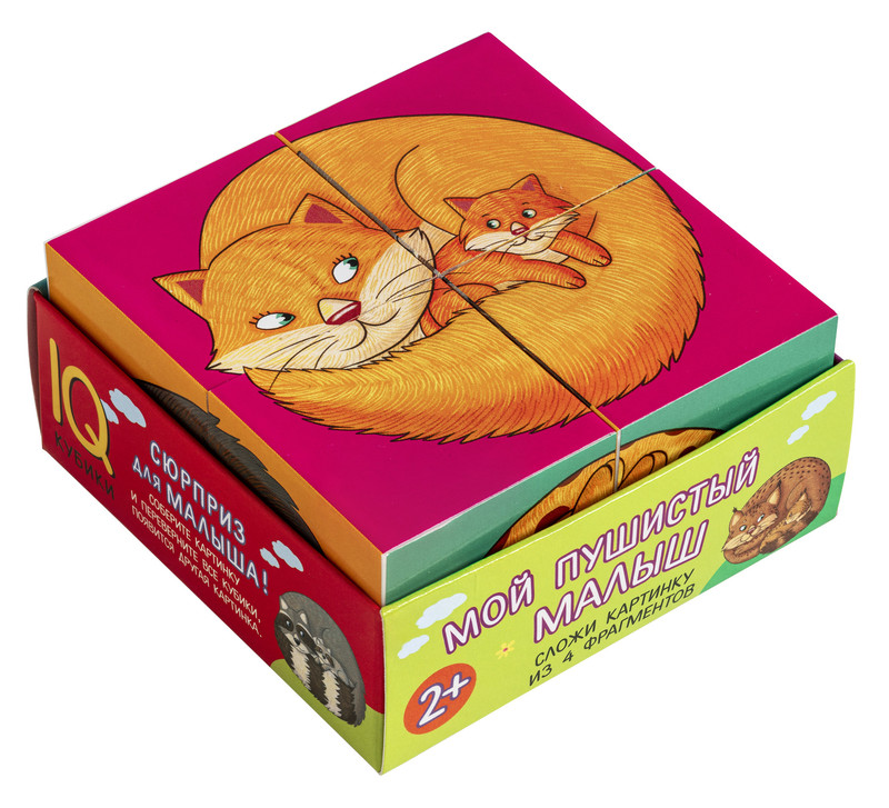 Умные кубики в поддончике. Мой пушистый малыш