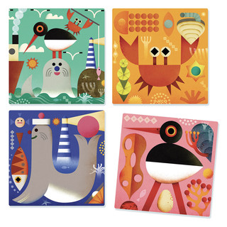 Кубики пазл 'В море' DJECO 2