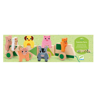 Пирамидка-паровозик 'Домашние животные' DJECO 2