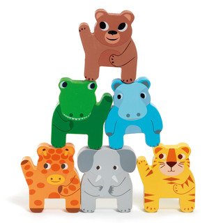 Пирамидка-паровозик 'Джунгли' DJECO, цвет мульти 2