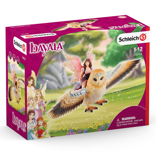 Фея, летящая на сверкающей сове 'Schleich' 4