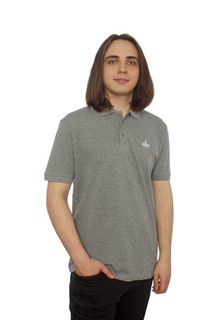 Футболка поло мужская с логотипом МГУ имени М.В. Ломоносова 