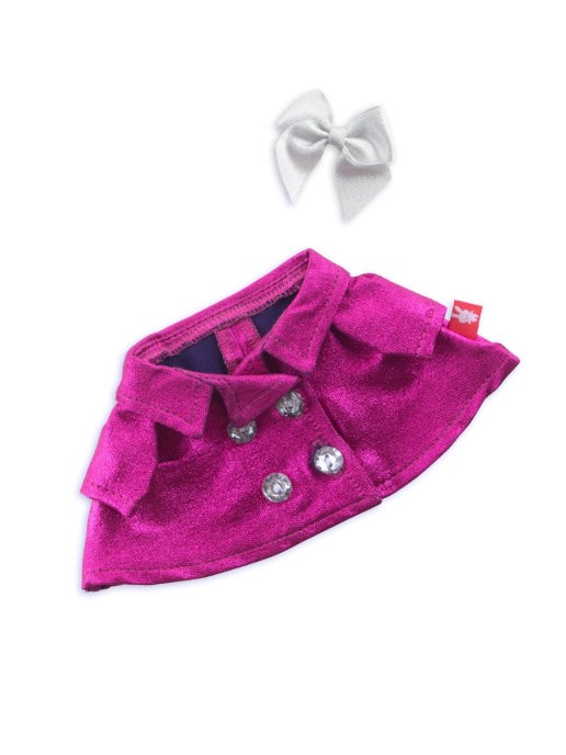 Плащ сливовый блестящий для Зайки Ми 23 см, артикул SidM-325