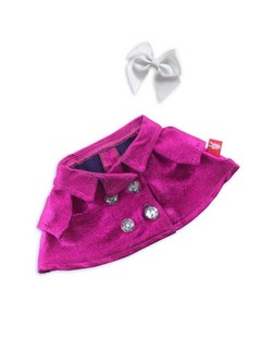 Плащ сливовый блестящий для Зайки Ми 23 см, артикул SidM-325 1