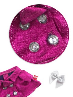 Плащ сливовый блестящий для Зайки Ми 23 см, артикул SidM-325 2