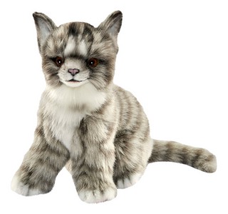 Котенок серый, 19 см Hansa