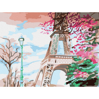 Картина по номерам 'Эйфелева башня' (19 цветов), 15х20 см Molly 1