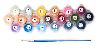 Картина по номерам 'Эйфелева башня' (19 цветов), 15х20 см Molly 3