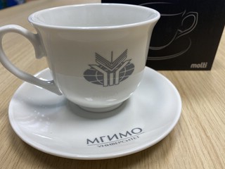 Чашка с блюдцем 'Small Talk' с логотипом МГИМО, 260 мл
