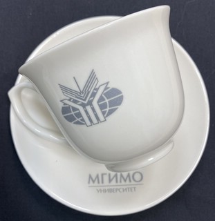 Чашка с блюдцем 'Small Talk' с логотипом МГИМО, 260 мл 2