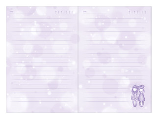 Блокнот с замком Santoro Melodies - The Duet 4