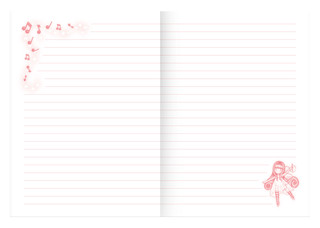 Канцелярский набор с блокнотом Santoro Melodies - Little Dancer 2