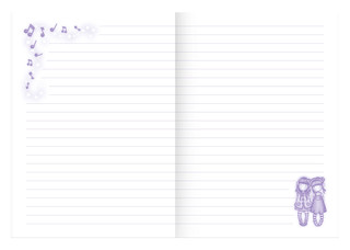 Канцелярский набор с блокнотом Santoro Melodies - The Duet 2