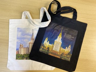 Сумка тканевая 'МГУ имени М.В.Ломоносова', темно-синяя 2