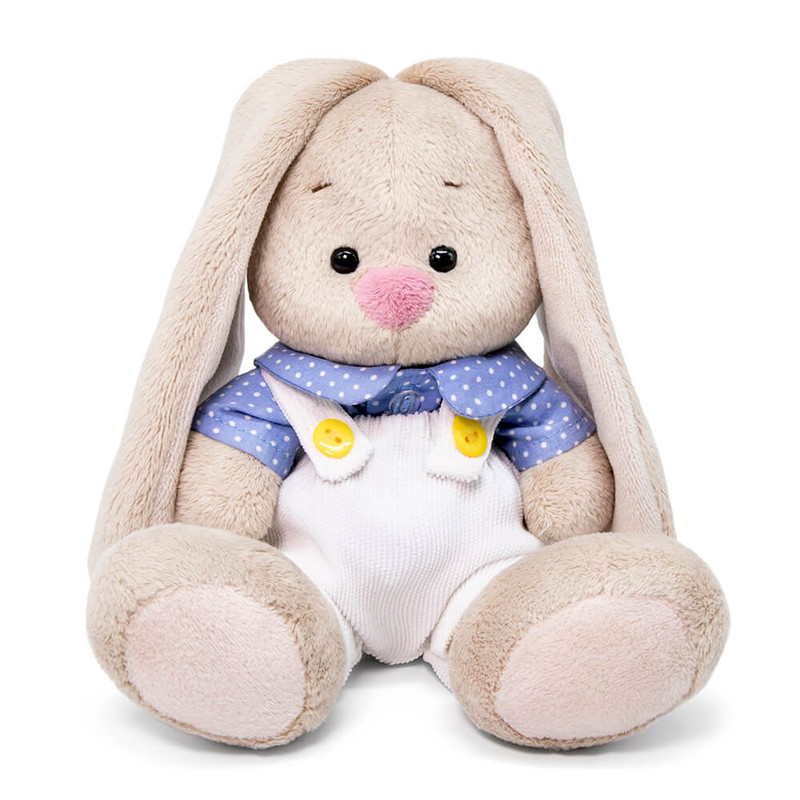 Зайка Ми в белом комбинезоне, 15 см, артикул SidX-440