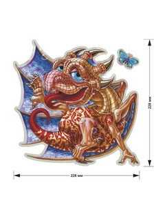 Пазл деревянный 'Дракон и бабочка', 100 деталей, Davici, 23х23 см 6