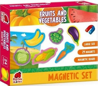 Магнитный набор с доской 'Овощи и фрукты' Roter Kafer