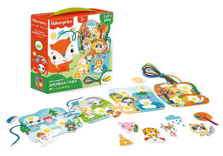 Игра-шнуровка Fisher-Price 'Времена года', с липучками Vladi Toys 2