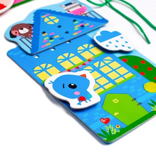 Игра-шнуровка Fisher-Price 'Цветные домики' Vladi Toys 4