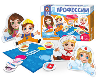 Настольная игра 'Профессии' с объемными фигурками, для малышей 1