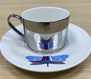 Чайная пара с отражением логотипа МГИМО, цвет серебро