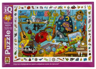 IQ Пазл 'Зверюшки в избушке' 60 элементов 1