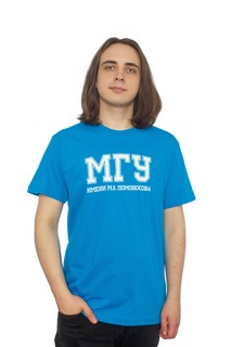 Футболка с надписью МГУ имени М.В. Ломоносова на русском языке