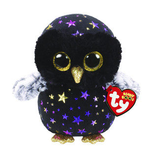 Мягкая игрушка TY Сова Хэллоуин, 15 см, цвет черный
