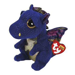 Мягкая игрушка TY Дракон Сафир, фиолетовый, 15 см
