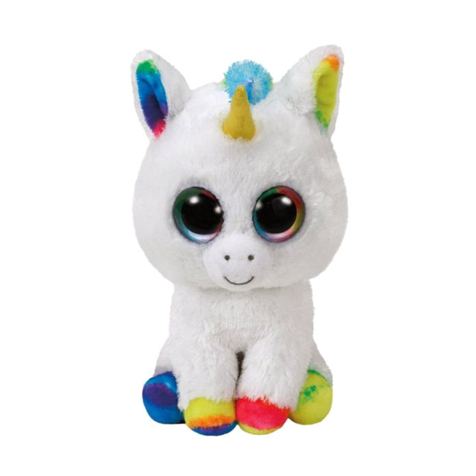 Мягкая игрушка TY Пикси единорог, 25 см, цвет белый