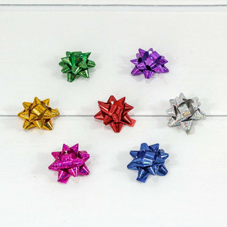 Бант-звезда 3.8 см на липучке, голография, в ассортименте. Це...