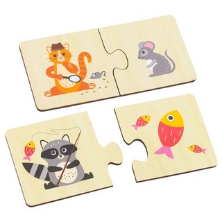 Набор пазлов 'Кто что ест?', 20 деталей, ALATOYS 3