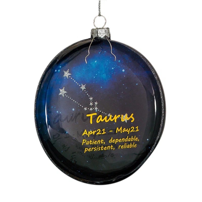 Украшение Телец, медальон 10 см, стекло. ErichKrauseR Decor