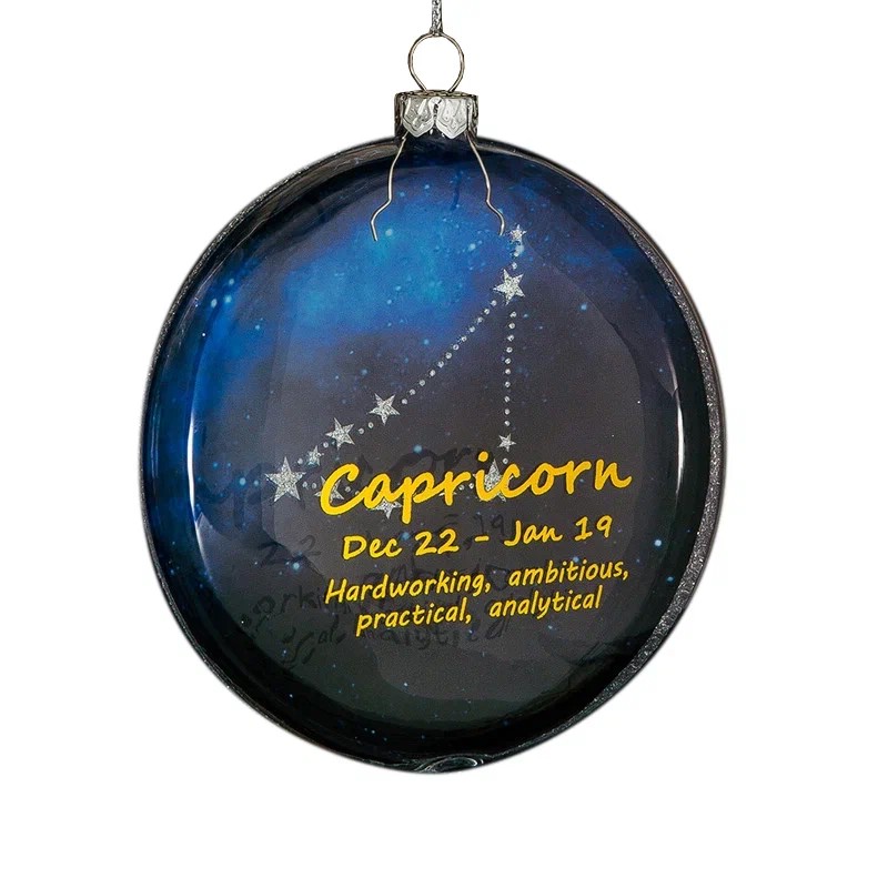 Украшение Козерог, медальон 10 см, стекло. ErichKrauseR Decor