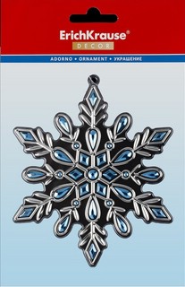 Украшение Снежинка лазурная 15 см. ErichKrauseR Decor  2