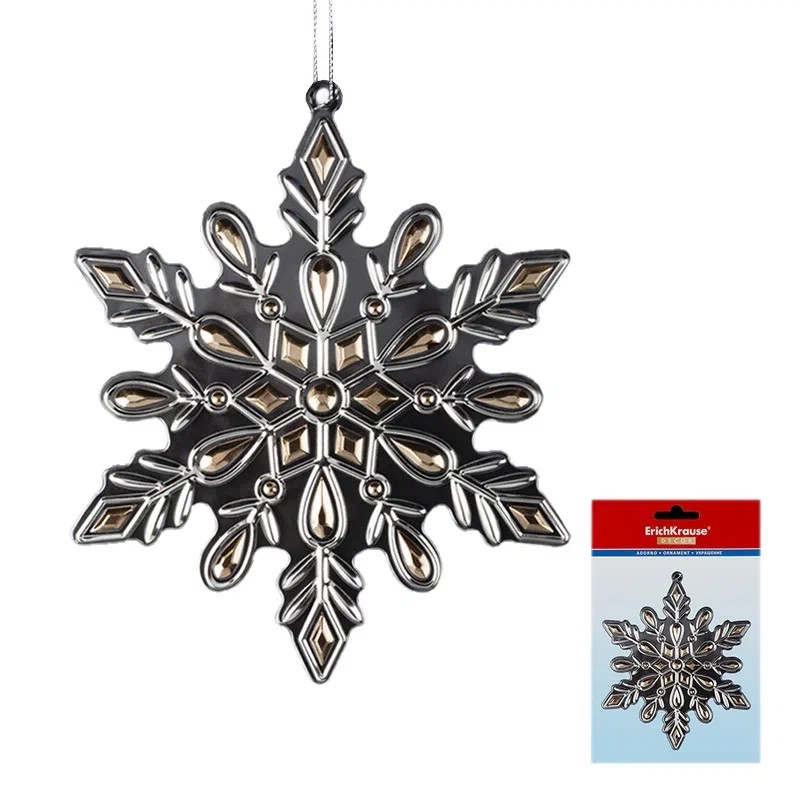 Украшение Снежинка золотая 15см. ErichKrauseR Decor