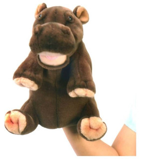 Мягкая игрушка на руку Гиппопотам, 24 см, Hansa 2